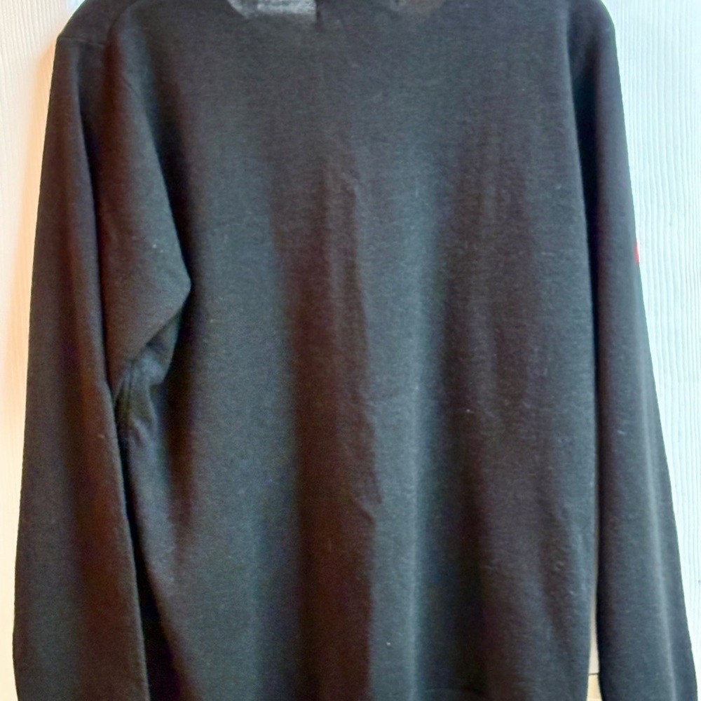 C.D. Daniels Black Sweater with Red Floral Design - Picture 2 of 4